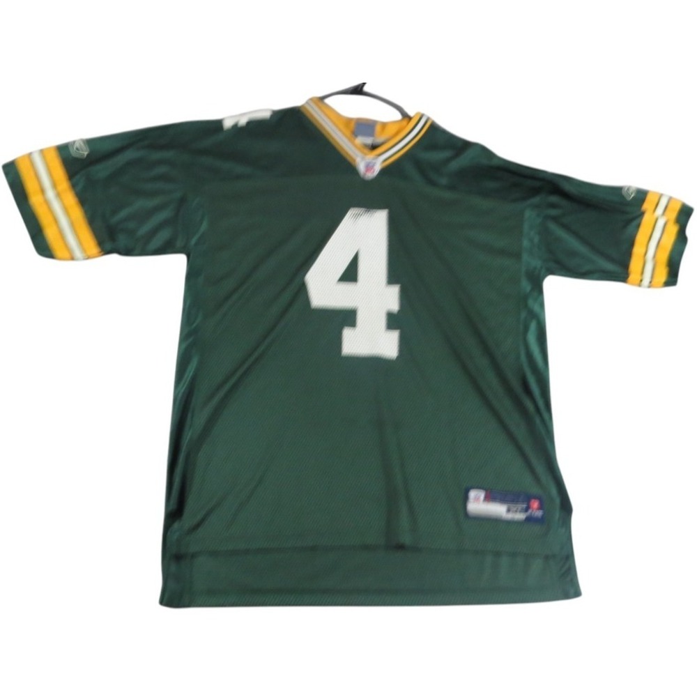 Reebok Y2K VTG Green Bay Packers Brett Favre 4 Onfield NFL Jersey Green Men XL